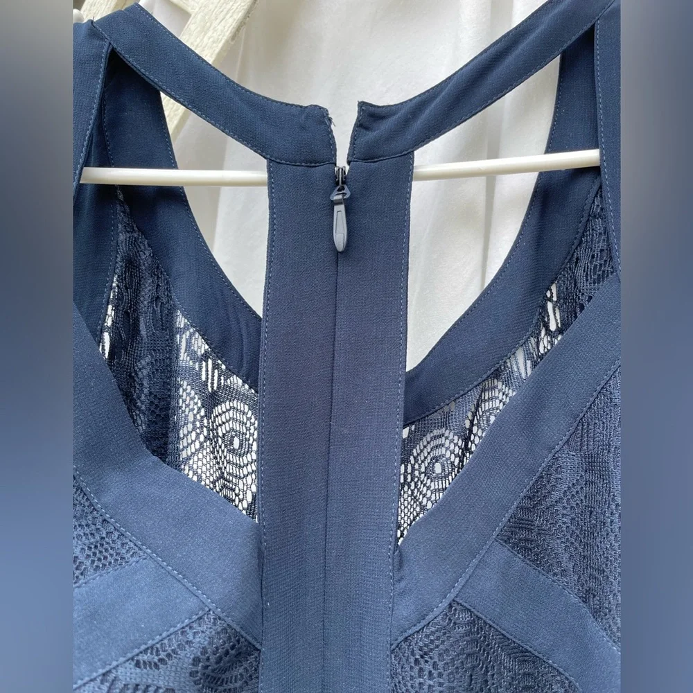 City Chic Paneled Bodice Maxi Dress French Navy - Picture 7 of 10